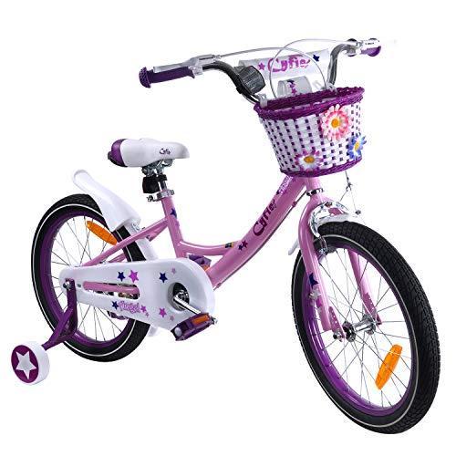 子供自転車 自転車車体 Cyfie クリスマス 自転車 お姫様気分 森ガール イギリス風 イギリス風 可愛い 補助輪付き お誕生日 プレゼント カゴ付き S 23 幼児 お誕生日 組み立て式 Libapara 小 無料長期保証の