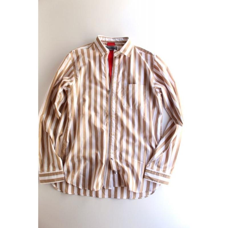 SALE!】Beautilities(ビューティリティーズ) Utility Zip Shirt [Beige 