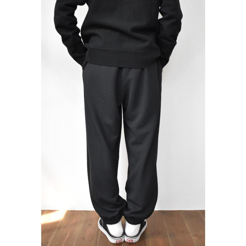 ショッピングサイト 【NEW!】AXESQUIN -modified- (アクシーズクインモディファイド) QD ECO WAFFLE RELAXING PANTS [BLACK]