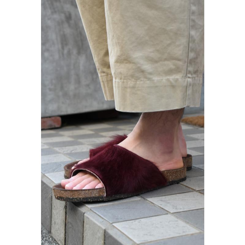新品 BOSABO フランス製 レザー 編み込み ウッドソール サンダル ボサボ SALE!】BOSABO (ボサボ) MEETS EXCLUSIVE LILIAN POILS LONG [BORDEAUX