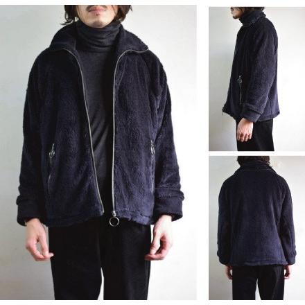 MORE SALE!】bukht (ブフト) STAND NECK BOA BLOUSON -ORGANIC COTTON 