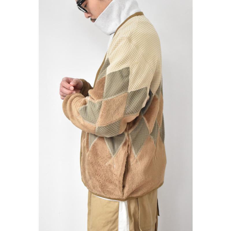 【SALE!】BURLAP OUTFITTER (バーラップアウトフィッター) ARGYLE FLEECE CARDIGAN [TAN/COYOTE]｜liberacion｜12