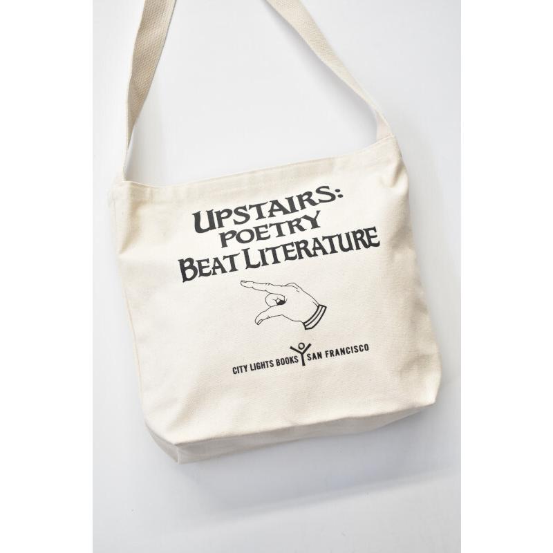 【NEW!】City Lights Bookstore (シティーライツブックストアー) Upstairs Shoulder Bag [NATURAL]｜liberacion｜02
