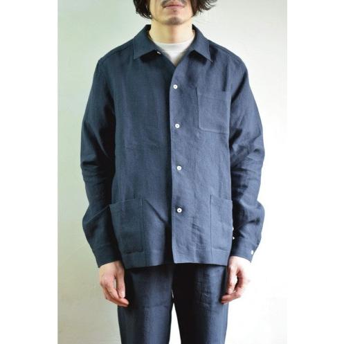 MORE SALE!】DE BONNE FACTURE / PAINTER'S SHIRT [NAVY] : LIBERACION