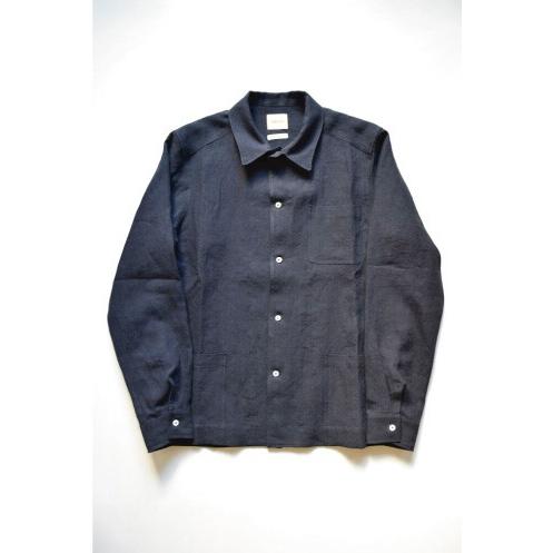 【sin_69】!DE BONNE FACTURE リネン100 訳あり MORE SALE!】DE BONNE FACTURE / PAINTER'S SHIRT [NAVY] : LIBERACION