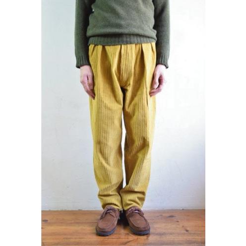 SALE!】E.TAUTZ / PLEATED CHORE TROUSERS [OCHRE CORDUROY