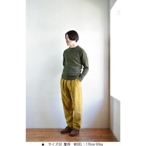 SALE!】E.TAUTZ / PLEATED CHORE TROUSERS [OCHRE CORDUROY