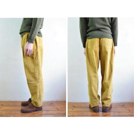 SALE!】E.TAUTZ / PLEATED CHORE TROUSERS [OCHRE CORDUROY
