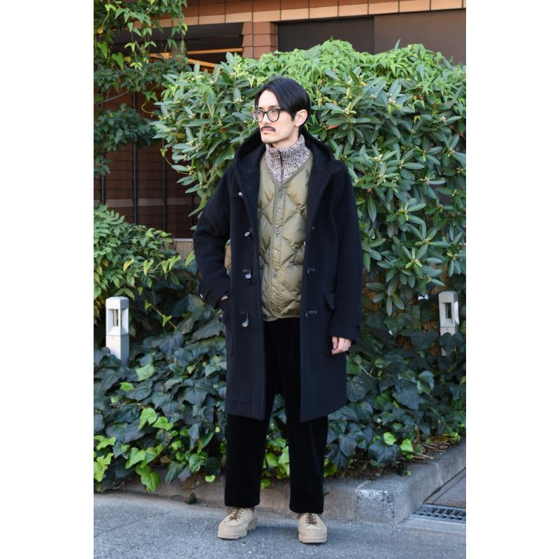 【NEW!】INVERTERE (インバーティア) NEWTON ABBOT DUFFLE COAT REGULAR FIT [BLACK]の画像