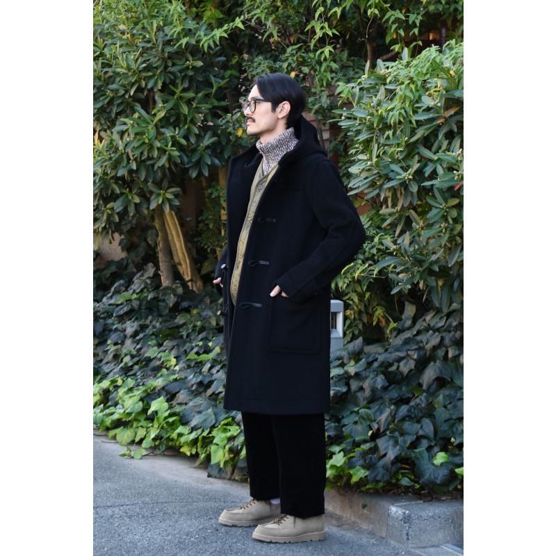【NEW!】INVERTERE (インバーティア) NEWTON ABBOT DUFFLE COAT REGULAR FIT [BLACK]の画像