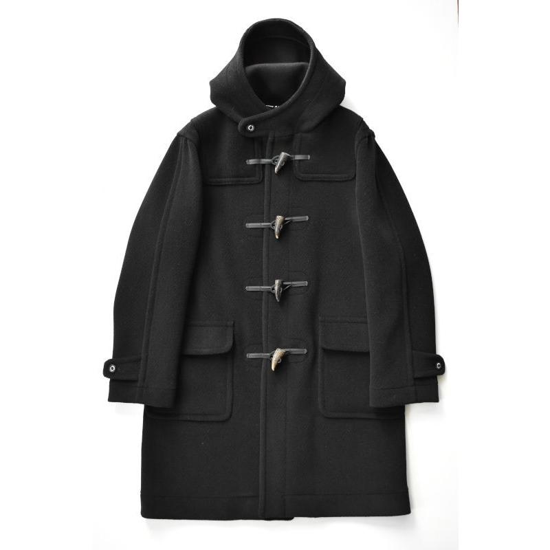 【NEW!】INVERTERE (インバーティア) NEWTON ABBOT DUFFLE COAT REGULAR FIT [BLACK]の画像