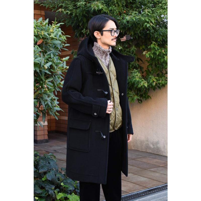【NEW!】INVERTERE (インバーティア) NEWTON ABBOT DUFFLE COAT REGULAR FIT [BLACK]の画像