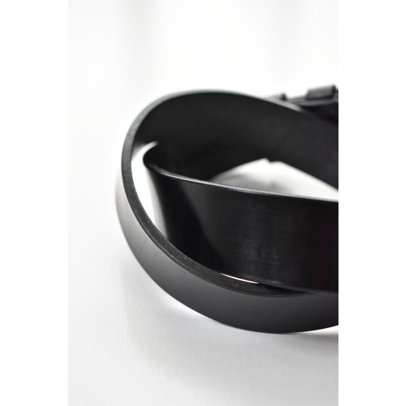 NEW!】JABEZ CLIFF (ジャベツクリフ) Stirrup Leather Belt [BLACK