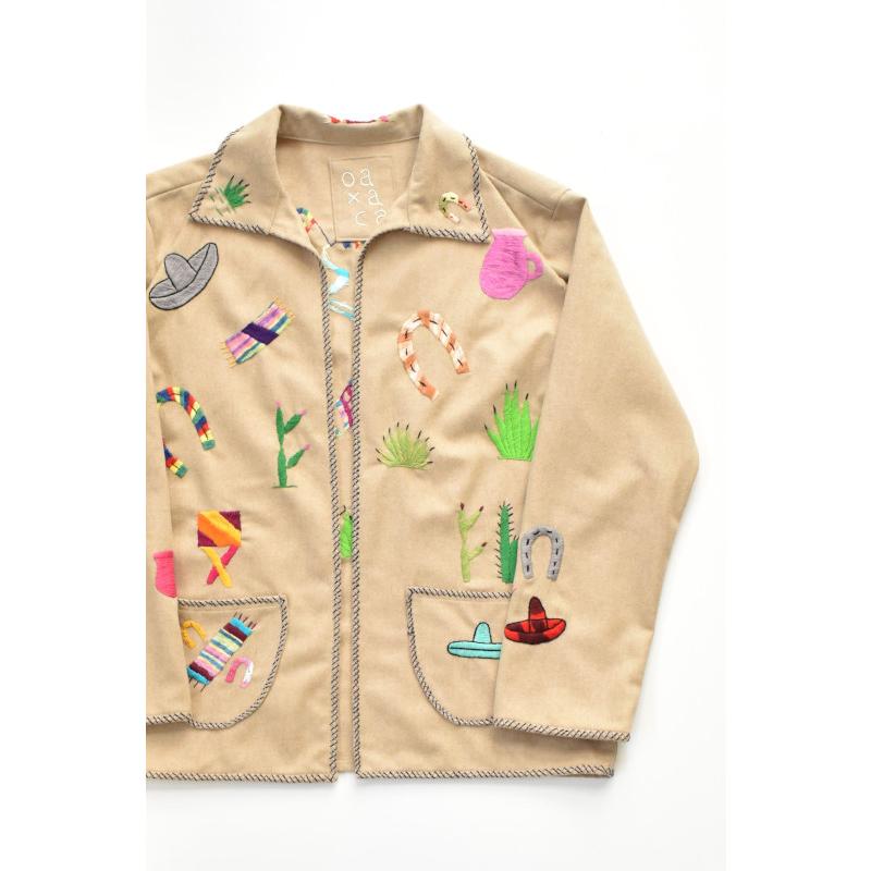 NEW!】oaxaca (オアハカ) Souvenir Jacket [KHAKI/MULTI NEW!】oaxaca (オアハカ) Souvenir Jacket [KHAKI/MULTI