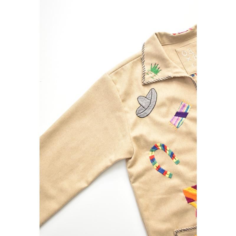 NEW!】oaxaca (オアハカ) Souvenir Jacket [KHAKI/MULTI] : LIBERACION