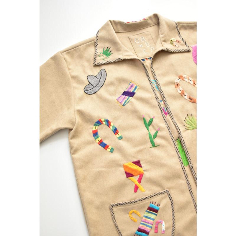 NEW!】oaxaca (オアハカ) Souvenir Jacket [KHAKI/MULTI] : LIBERACION