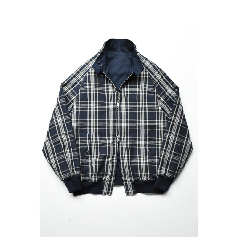 NEW!】Scye (サイ) Cotton Linen Plaid Harrington Jacket [DARK