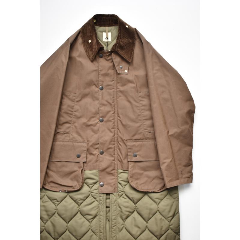 SALE!】Scye (サイ) Waxed Cotton Layered Coat [DARK BRONZE SALE!】Scye (サイ) Waxed Cotton Layered Coat [DARK BRONZE