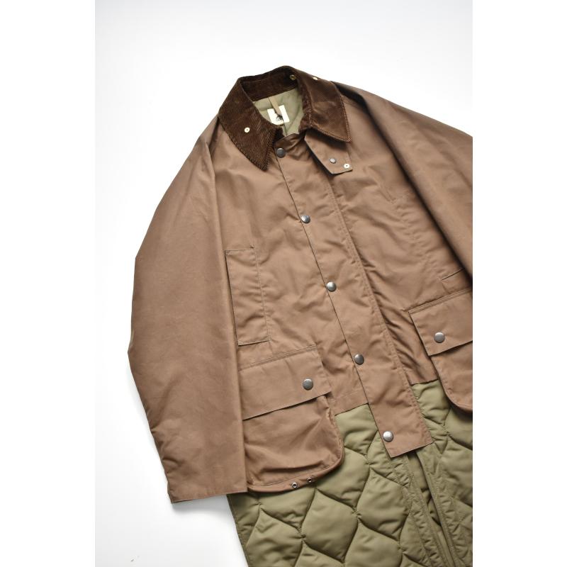 SALE!】Scye (サイ) Waxed Cotton Layered Coat [DARK BRONZE SALE!】Scye (サイ) Waxed Cotton Layered Coat [DARK BRONZE