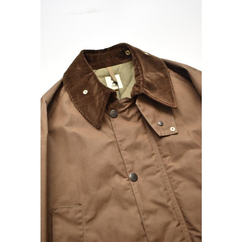 SALE!】Scye (サイ) Waxed Cotton Layered Coat [DARK BRONZE SALE!】Scye (サイ) Waxed Cotton Layered Coat [DARK BRONZE