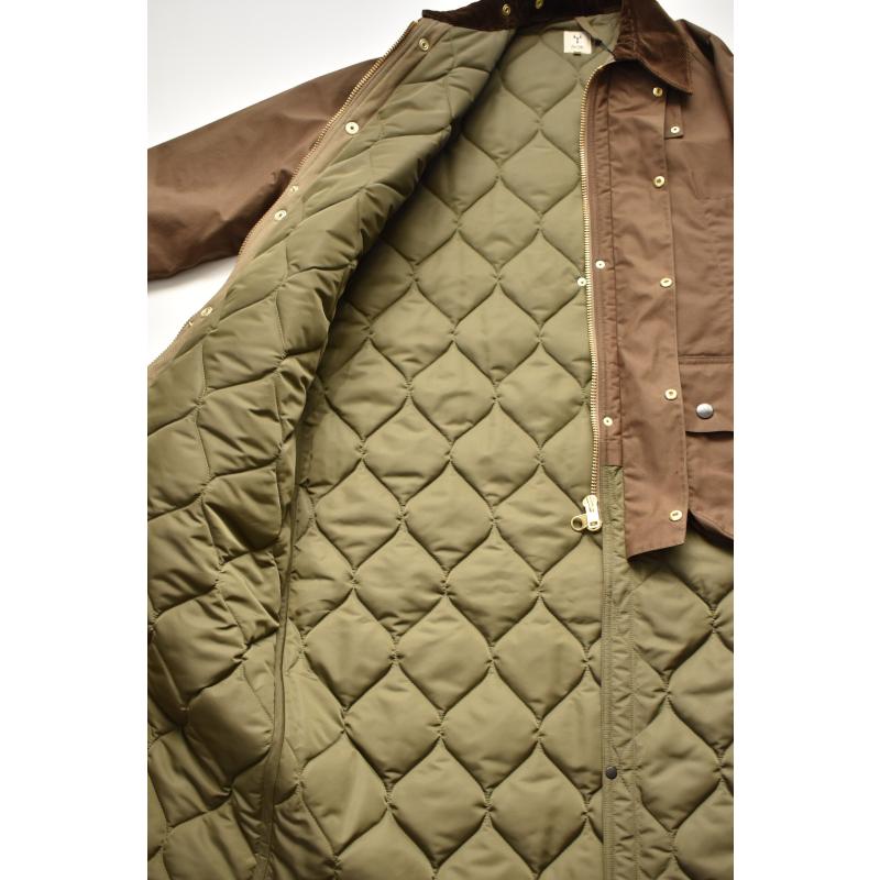 SALE!】Scye (サイ) Waxed Cotton Layered Coat [DARK BRONZE SALE!】Scye (サイ) Waxed Cotton Layered Coat [DARK BRONZE