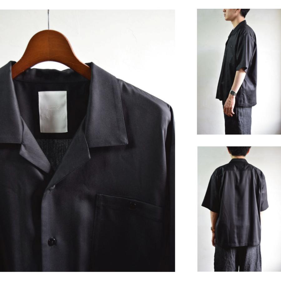WhoWhat（フーワット） 【SALE!】whowhat OPEN COLLAR SHIRT [BLACK