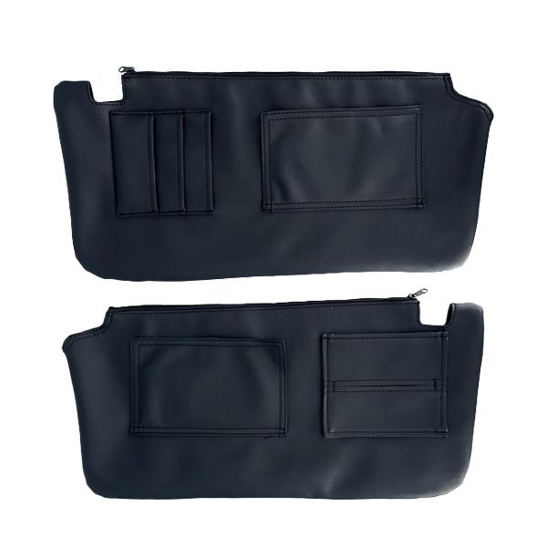 ヴェルファイア アルファード 40系 サンバイザーカバー レザー ブラック 運転席 助手席 収納 ポケット付き 日除け 紫外線カット PVC 内装 カスタム パーツ |  | 03