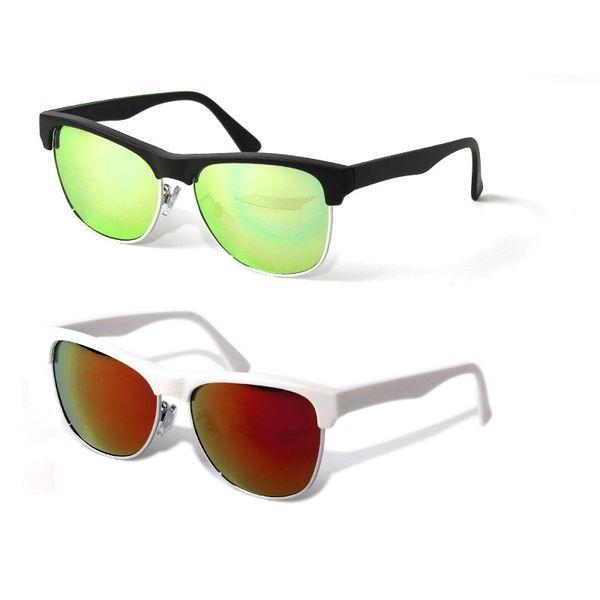 セール サングラス メンズ レディース ボストン型 ミラーレンズ wt bk |  | 02