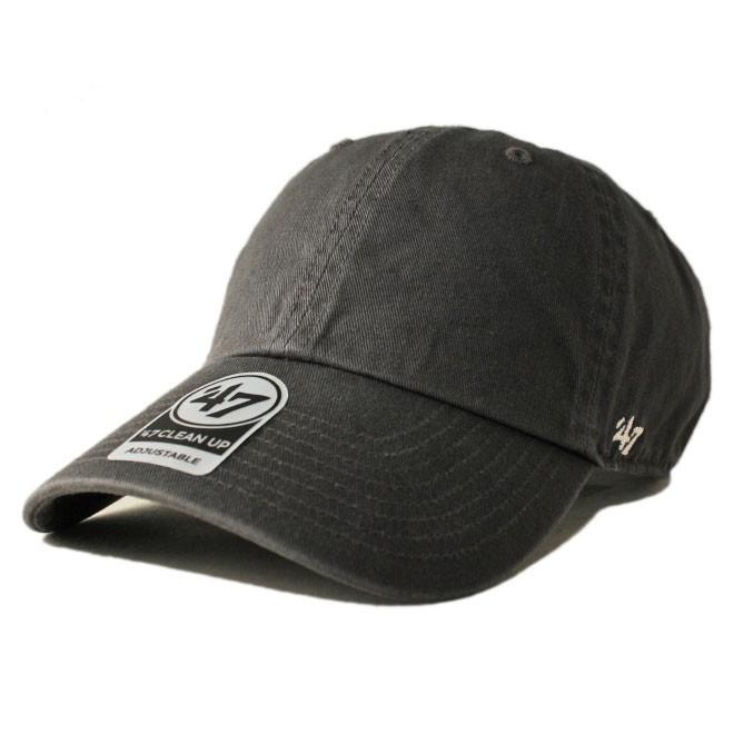 黒のキャップ レザー調バックストラップ 47 47ブランド ストラップバックキャップ 帽子 47BRAND メンズ