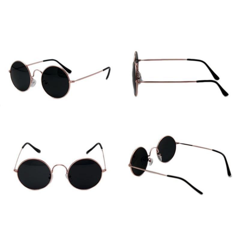 サングラス メンズ レディース ラウンド型 丸メガネ 伊達めがね bk |  | 01