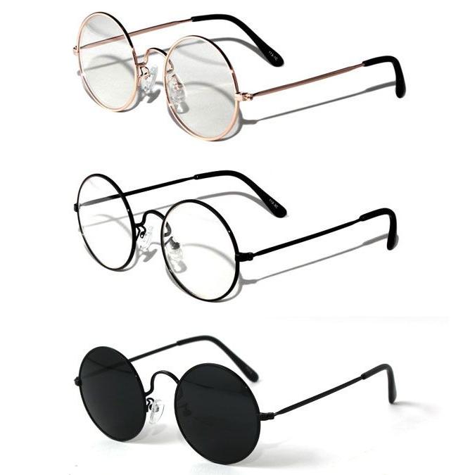 サングラス メンズ レディース ラウンド型 丸メガネ 伊達めがね bk |  | 02