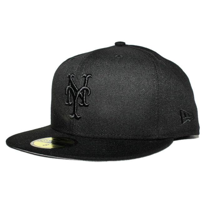 ニューエラ ベースボールキャップ 帽子 NEW ERA 59fifty メンズ レディース MLB ニューヨーク メッツ bk