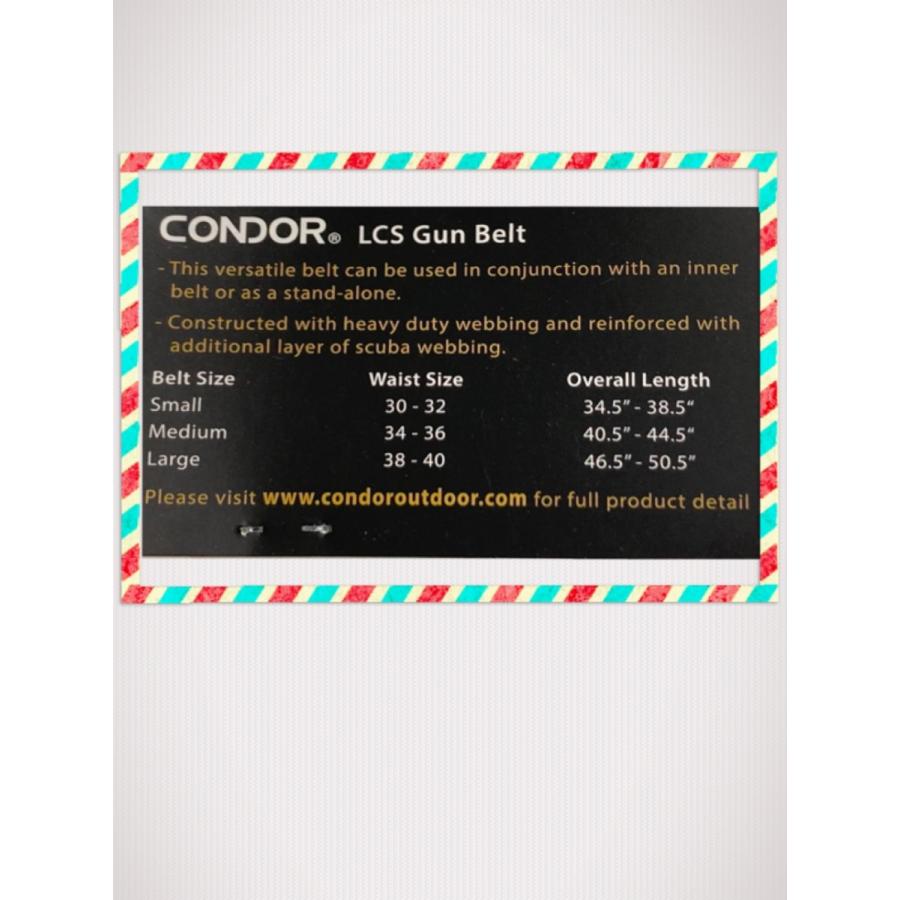 CONDOR LCS GUN BELT 121174- 001 002 498 (OLIVE DRAB) (BLACK