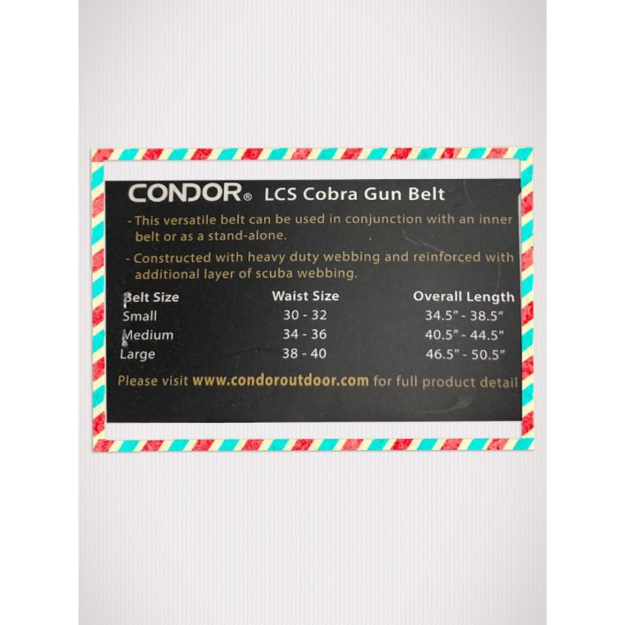 CONDOR 121175-002 LCS COBRA GUN BELT BLACK (L) (M) (S) (XS)_1