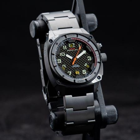 MTM WATCH FAL-TBK-BKCB-MBTI Falcon Black Titanium - Tit Bandの画像