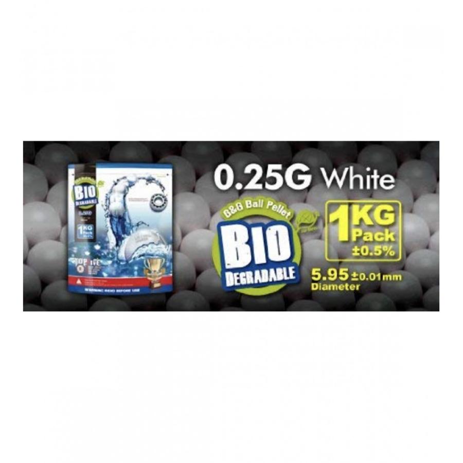 G\u0026G G-07-126 バイオBB弾　0.25g 1KG 4000shot ホワイト 12袋セット_4
