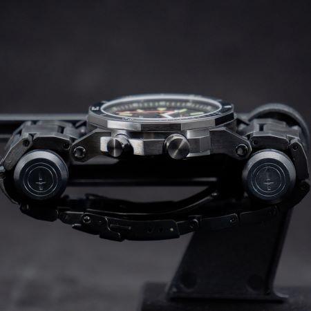 MTM WATCH H61-SBK-LUMI-MBSS H-61 Black-Lumi Dial-Steel Bandの画像