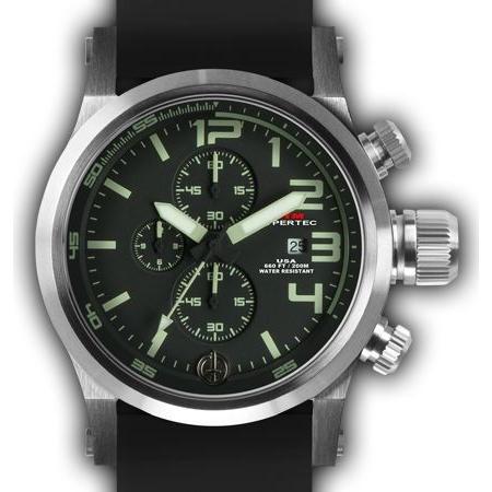 MTM WATCH HC3-SS4-BKLM-BR2S-A Hypertec Chrono 3A Silver Black-Lumi