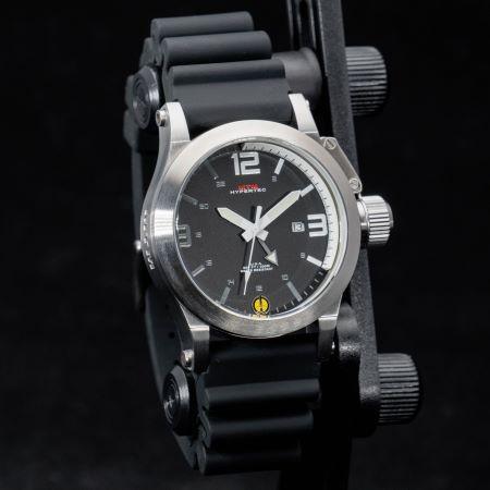 MTM WATCH HYP-SS4-WHT1-BR1S-A Hypertec 44 Silver - White Dial - Black Rubber I- Silver Buckleの画像