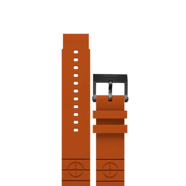 MTM WATCH MTM-OR2B Orange Rubber Strap II - Black Buckle