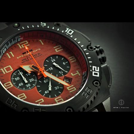 MTM WATCH PAT-TBK-ORNG-MBTI Patriot Black Tit Orange Dial - Tit Bandの画像
