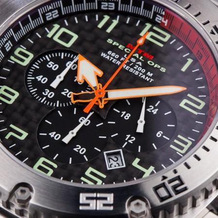 MTM WATCH PAT-TSL-BLCK-MBTI Patriot Silver Tit Black Dial - Tit Bandの画像