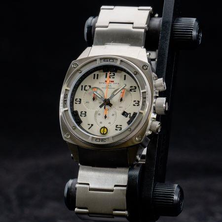 MTM WATCH PR2-TSL-TTG1-MBTI-OH Predator II Silver Tit TTG01 - Tit Band - Orange Handの画像