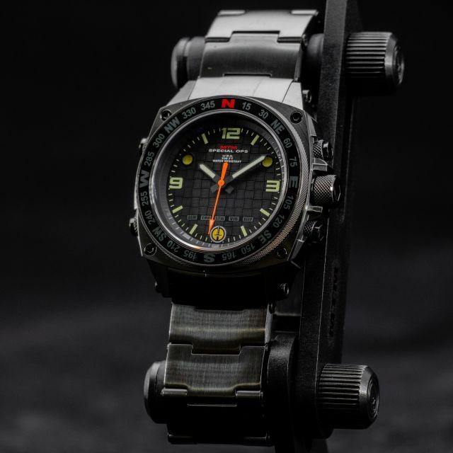 MTM WATCH SIL-SBK-BLCK-MBSS Silencer Black - SS Band : LIBERATOR 