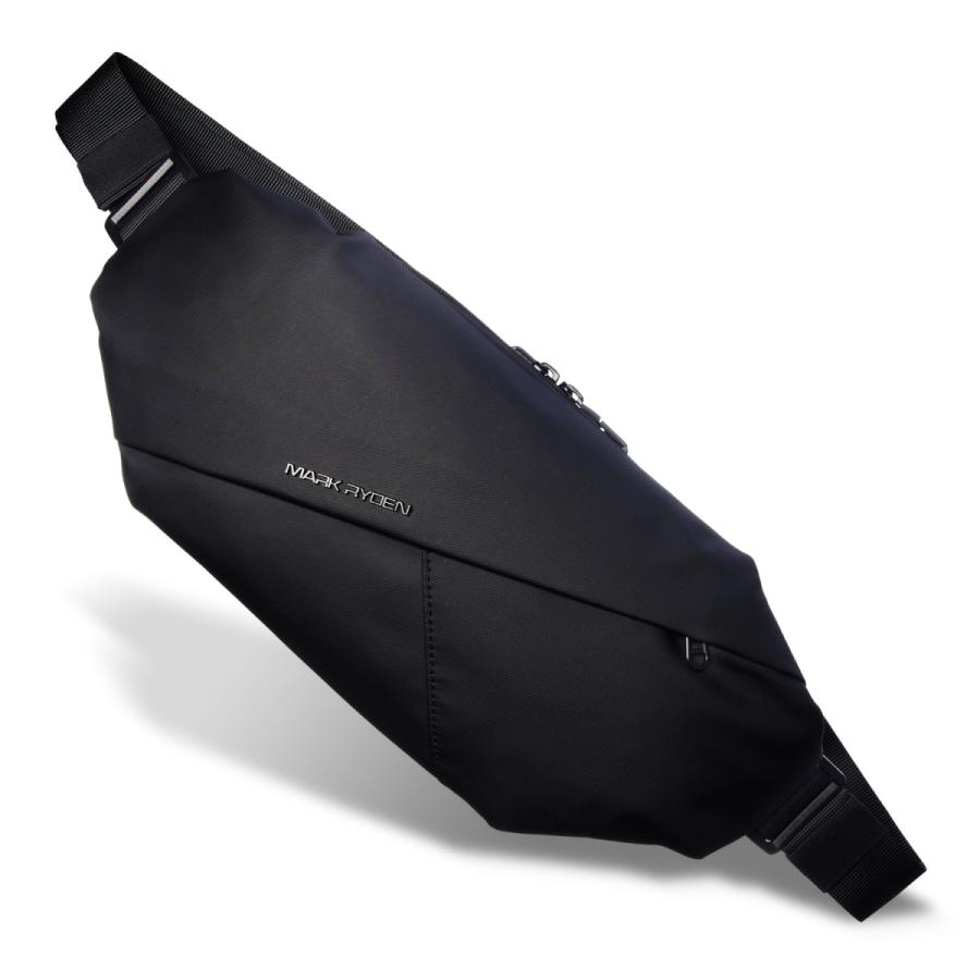【公式】SAFASS ボディバッグ メンズ 実用性を追求×機能美デザイン ウエストバッグ ウエストポーチ 小さめ 横型 セイファス FARIE 旧モデル (Black（タイプ1）)