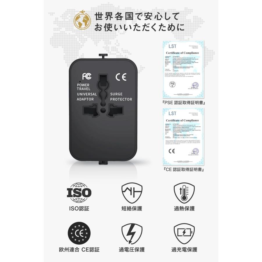 るるぶ掲載】セカプラ 全世界対応×ダブルUSBポート搭載 変換プラグ