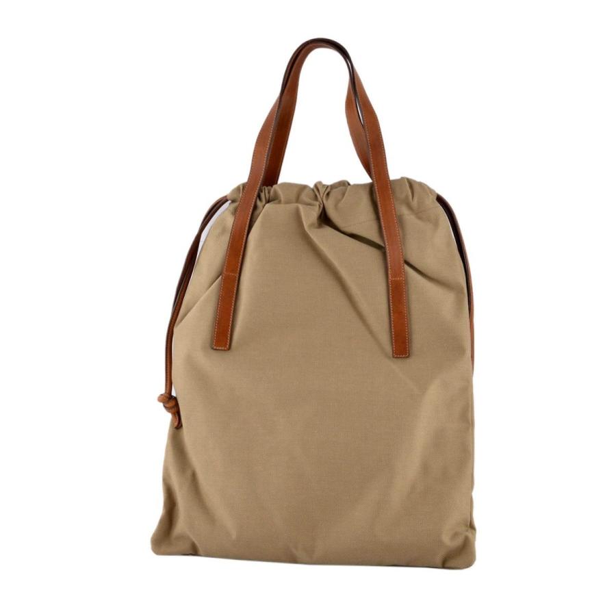 イルビゾンテ IL BISONTE L1201 T598 KHAKI/CIOCCOLATO キャンバス×レザー　巾着バッグ ショルダーバッグ イルビゾンテ IL BISONTE L1201 T598 KHAKI/CIOCCOLATO キャンバス×レザー　巾着バッグ