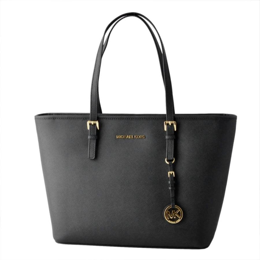 マイケルコース MICHAEL KORS 30S4GTVT2L 001 BLACK MKチャーム付 ジップ トートバッグ ミディアム JET SET TRAVEL