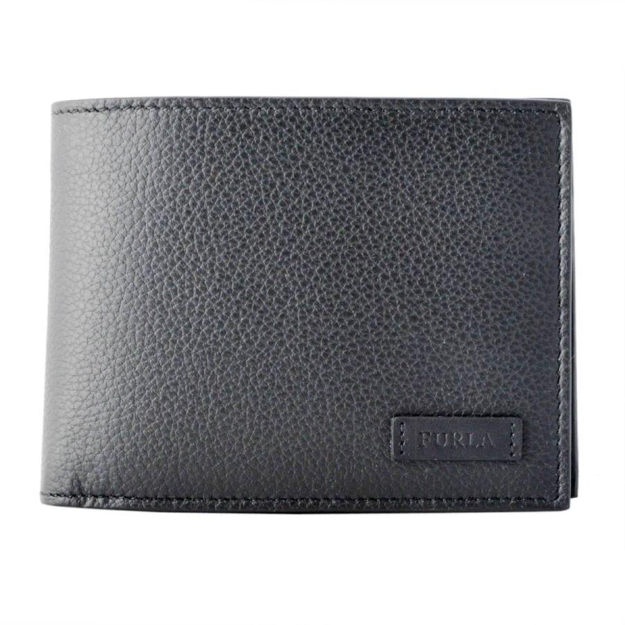 21年秋冬新作 フルラ Furla Ulisse 二つ折り財布 小銭入れ付 メンズ Onyx 9341 財布