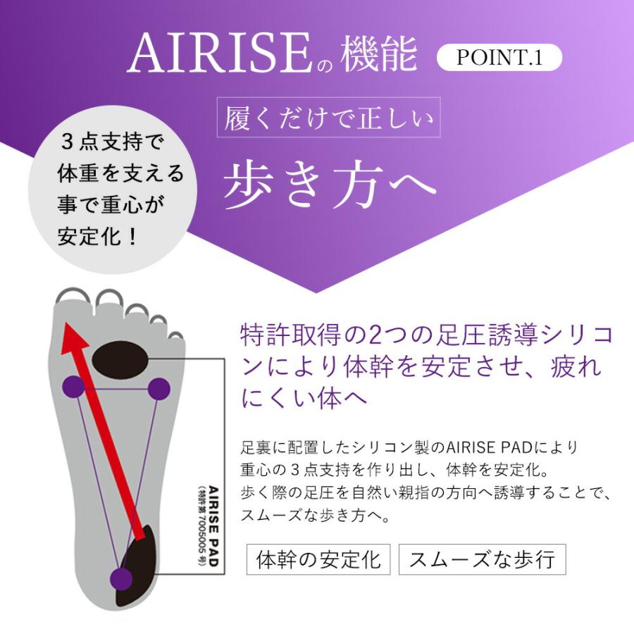 エアライズ フィット AIRISE Fit 正規品 ソックス 靴下 ブラック 黒 5